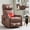 Brown, variant on High Back Manual Recliner Chair with Heat & Massage, Swivel Rocker for Living Room Bedroom, Antique Green