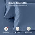 thumbnail image 5 of California Design Den 600 Thread Count Standard Pillow Cases, Set of 2 100% Cotton Sateen, Fits all Standard or Queen Pillows, Royal Navy Blue, 5 of 9
