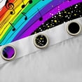 thumbnail image 4 of Manfei Musical Melody Curtains Pack of 2 (42x84 Each),Colorful Waves Striped Curtains Blackout,Music Notes Bedroom Curtains For Girls Kids,Breathable Home Decor, 4 of 6