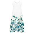 thumbnail image 4 of 2026 ! JINMGG Summer Dresses 2026, Dresses for Women 2026 Women's Summer Fashion Casual Printing Sleeveless Round Neck Pocket Dress Beach Casual Maxi Sundress Sky Blue XXL, 4 of 5