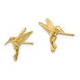 thumbnail image 2 of Real 14kt Yellow Gold Hummingbird Post Earrings; for Adults and Teens; for Women and Men, 2 of 3