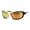 Silver Red Orange Mirror, variant on Xloop Mens Rectangle Warp Around Plastic Sport Sunglasses Shiny Black