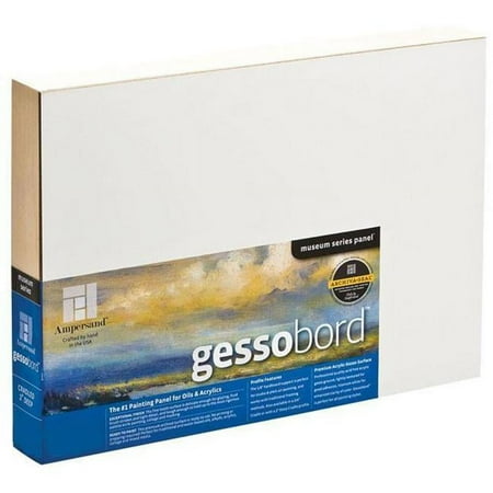 UPC: 0707310030108 | Ampersand Art Supply Gesso Wood Painting Panel: Museum Series Gessobord  10  x 10   2  Cradled Profile