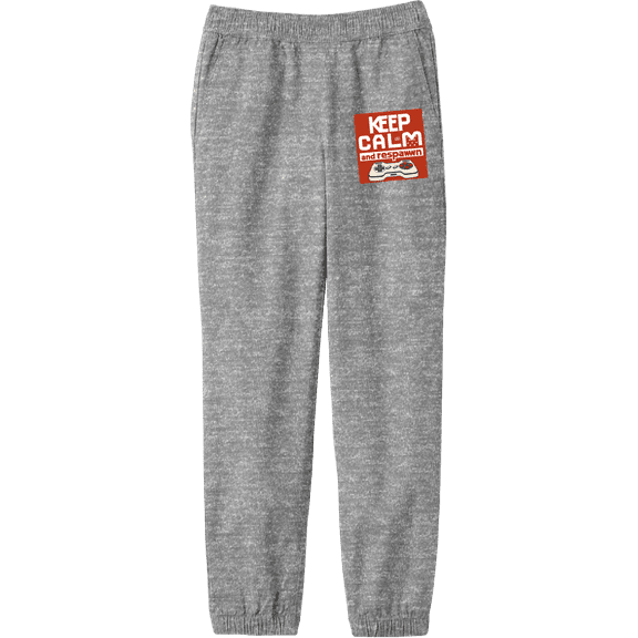 Keep Calm and Respawn Controller Youth Heather Gray Jogger Pants-XL
