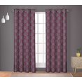 thumbnail image 4 of S4sassy Cotton Duck Floral Damask Red Drapes Curtain Door Treatment Panel Set For Living Room- 54x84 Inches, 4 of 5