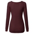 thumbnail image 2 of FashionOutfit Women's Classic Rounded Scoop Neck Sweater, 2 of 3