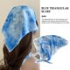 thumbnail image 3 of SGACAI Bufanda triangular con efecto tie dye azul para mujer, turbante fino de verano con velo francés, 3 of 6