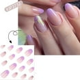 thumbnail image 7 of KUFptva Almond Press on Nails Glossy Fake Nails Stick on Nails in 12 Sizes 24Pcs French Nails Tips for Nails Art Decorations, 7 of 7