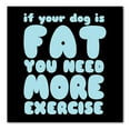 thumbnail image 1 of DistinctInk Custom Bumper Sticker - 6" x 6" Decorative Decal - Black Background - If Your Dog is Fat, You Need Exercise, 1 of 2