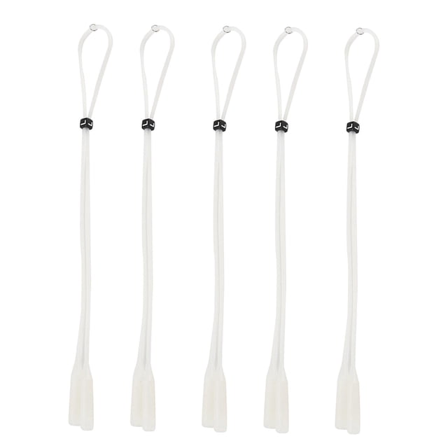 5 piezas de correas para gafas, correas de silicona antideslizantes para gafas. Blanco