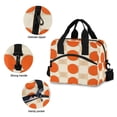 thumbnail image 3 of FORMRS Reusable Lunch Bag for Work School Leakproof Insulated Cooler with Adjustable Shoulder Strap, Orange Geometric Circles, 3 of 6