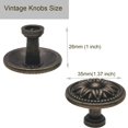 thumbnail image 4 of Perillas para gabinete M MIMHOOY vintage flor bronce, 8 piezas, 4 of 5