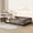 Espresso, variant on Full Size Floor Bed with Fence and Door, Rubber Wood Floor Bed with Safety Guardrails, Low-Profile Montessori Design, No Box Spring Needed, Natural