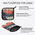 thumbnail image 3 of Yayeee Oven Mitts and Pot Holder Set of 2 Heat Resistant Kitchen Gloves Baking Hot Pad, Mountains at Dawn, 3 of 5