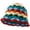 Rhombic, variant on Women Winter Colorful Knit Handmade Crochet Bucket Hat Foldable Floppy Multicolored Beanie Cap