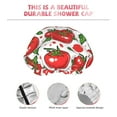 thumbnail image 3 of KLL Hand Drawn Tomatoes Pattern Shower Cap & Bath Cap for Women,Reversible Oversized Waterproof Shower Caps for all Hair Lengths,Elastic Reusable Bathing Hair Cap, 3 of 6