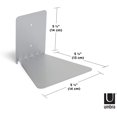 thumbnail image 3 of Floating Bookshelf, Small, Silver, Set of 3, 3 of 10