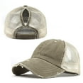 thumbnail image 3 of TYGHBN Ponytail Messy Buns Trucker Plain Baseball Visor Cap Unisex Hat Sweat Baseball Cap Baseball Caps Bulk Ladies Caps and Hats Hat for Running Snap Back Hats for Men Universal Athletic Cheer, 3 of 4