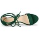 thumbnail image 4 of Sandalias Con Puntera Abierta Y Cordones Con Tacón Bajo Para Mujer Verde 36, 4 of 7