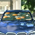 thumbnail image 4 of Yayeee Car Windshield Sun Shade Universal Fit Front Visor Protector, Green Floral Orange, 4 of 8