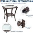 thumbnail image 7 of EastVita PioneerWorks Outdoor Swivel Wicker Glider Patio Chairs with Table Set 3 Pieces Outdoor Bistro Set with 4”Thick Cushions and Coffee Table for Porch Balcony Deck (Blue), 7 of 7