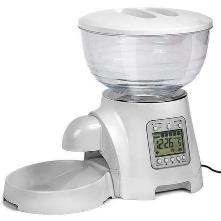 - Paws & Pals Paws & Pals Automatic Pet Dog Cat Feeder Food Bowl - Programmable Voice Recorder, Timed Portions, Meal Control