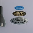 thumbnail image 2 of Signs ByLITA Oval Cans and bottles recycling Sign - Laser-Engraved Lettering | Durable ABS Plastic | Vibrant Colors | Powerful Foam Tape (Ivory/Dark Brown) - Small, 2 of 7