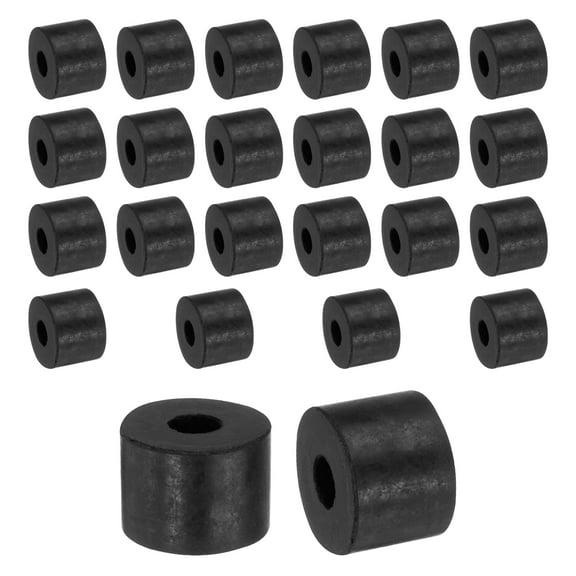 24 Packs Rubber Spacers 14mm OD, 5mm ID, 10mm Height Round Anti Vibration Spacer Thick Rubber Washers
