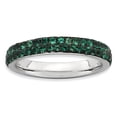 thumbnail image 2 of Created Emerald Sterling Silver Polished Ring, 2 of 6