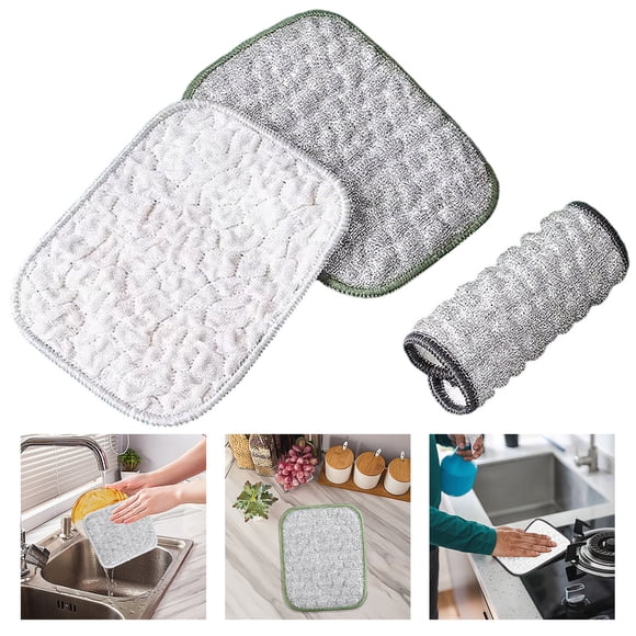 Brosse de Nettoyage de Vaisselle Polyvalente pour un Lavage Efficace Outil de Cuisine Non Abrasif Idéal pour Casseroles et Poêles Solution de Nettoyage Durable Articles Ménagers Polyvalents 5 Pcs