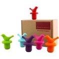 thumbnail image 4 of Tapón para Botella de Vino, de Louischoice, Tapón de Silicona para Vino, Lindo, Decorativo, Colores Surtidos, Juego de 6, 4 of 5