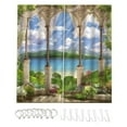 thumbnail image 1 of MesaSe Rideau avec Motif Vue sur la Mer Décoration Rideau Imprimé Lavable en Machine, 1 of 8