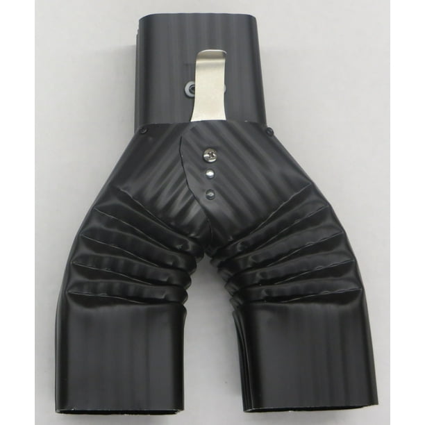 Basic Downspout Diverter for Rain Barrels (3X4, Black)