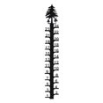 thumbnail image 1 of 24-Inch Outdoor Snow Gauge with Christmas Tree Top - Easy to Read & Decorative!, 1 of 6