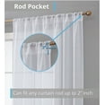 thumbnail image 3 of THD Scarlett Semi Sheer Pocket Top & Back Tab Lightweight Window Curtains Drapery Panels, 2 Panels, 3 of 4