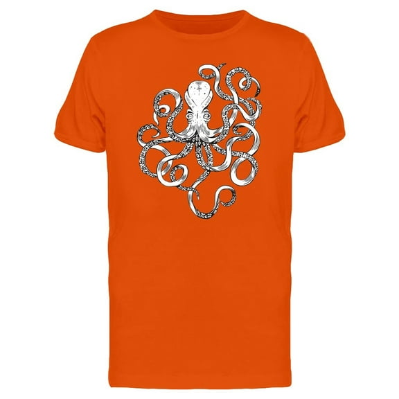 Eerie Octopus B&W Tee Men's -Image by Shutterstock