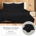 thumbnail image 3 of ROYALE LINENS Black Duvet Cover Queen Size - Queen Duvet Cover Set - 3 Piece Double Brushed Queen Duvet Covers with Zipper Closure, 1 Queen Duvet Cover 90x90 inches and 2 Pillow Shams (Queen, Black), 3 of 8