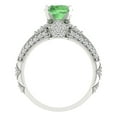 thumbnail image 4 of Clara Pucci 14K White Gold Round Cut 1.5Ct Simulated Green Diamond Engagement Ring + Matching Band - Luxury Box Included, 4 of 7