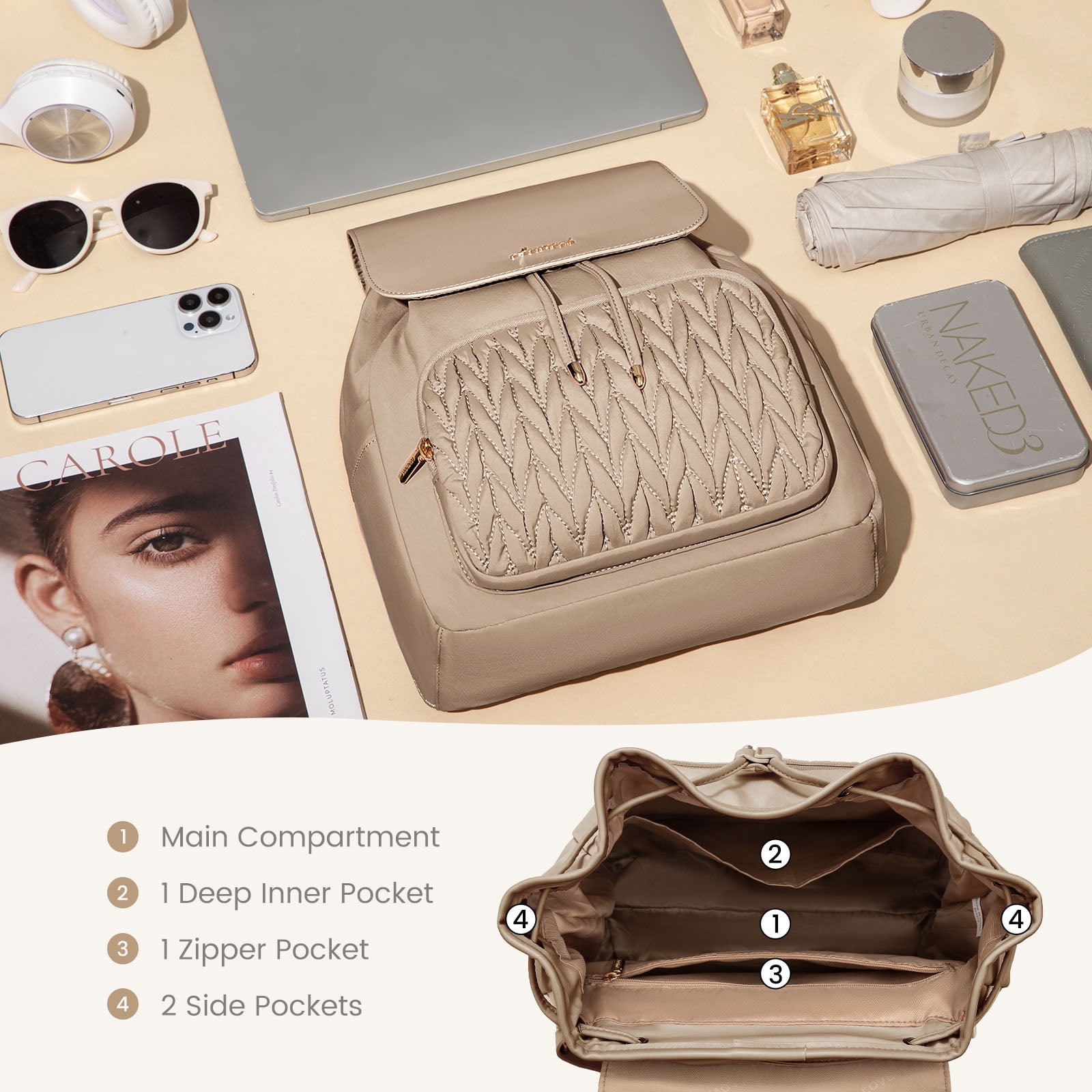 Lovevook Mini Backpack Purses for Women,Small Cute Backpack for Daily College Shopping Travel