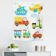 thumbnail image 1 of Cartoon Tapestry, Abstract Transportation Types Car Ship Truck Scooter Train and Aeroplanes, Fabric Wall Hanging Decor for Bedroom Living Room Dorm, 5 Sizes, Multicolor, by Ambesonne, 1 of 1