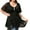 6# Black, variant on LapaPlus Plus Size Tops for Women Swinging Collar Lace Short Sleeve Ruched Summer Pullover Tunic Blouse