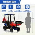 thumbnail image 3 of 12V JCB Ride on Excavator Toy, 4 in 1 Ride on Tractor Truck with Remote Control, Powered Ride on Bulldozer Kids Electric Vehicles with Front Loader Bulldozer, Digger, Adjustable Seat, Red+Blue, 3 of 6