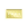 BRAINERD 126530 Stamped Steel Round Quad Toggle Switch Wall Plate / Switch Plate / Cover, Polished B