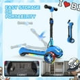 thumbnail image 6 of Rolldustry Electric Scooter for Kids 3-6 Years with Stickers, Foldable 3-Wheels Kid Escooter, LED-lit Wheels and Pedals, Blue, 6 of 10