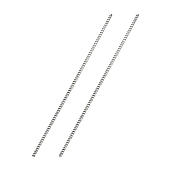 2.5mm x 250mm 304 Stainless Steel Solid Round Rod for DIY Craft - 2Pcs