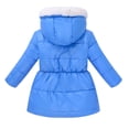 thumbnail image 4 of KAUOD Girls Fleece-Lined Parka Coats Zip up Hooded Winter Puffer Jackets Teen Kids Quilted Warm Windproof down Outwear, 4 of 9