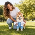 thumbnail image 5 of Large Dog Halloween with 3-Piece Medical Scrub Set, Xl, Sky Blue and White, Funny Pet Doctor Outfit, 5 of 5