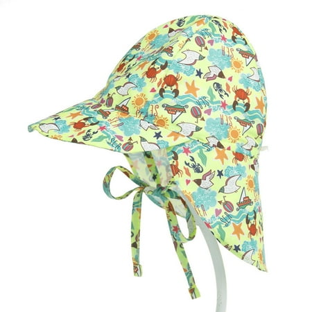 

MPWEGNP Kid s Cartoon Sun Hat Wide Brim UPF 50+ Hat For Toddler Boys Girls Adjustable Bucket Hat Man Hat Kids Knit Hat for Kids