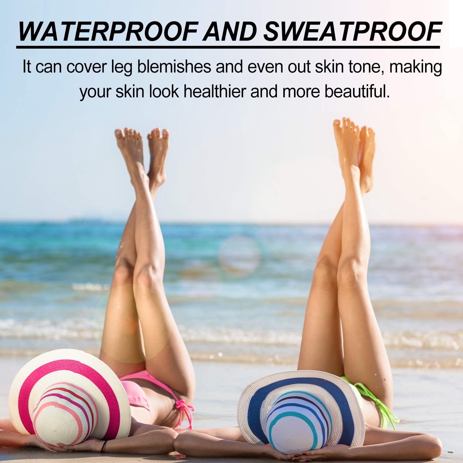 Alvantor Leg Makeup Lotion, Waterproof No Transfer, , Easy Application, Flawless Looking Legs, Bronze 3.53oz
