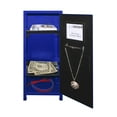 thumbnail image 3 of Metal Mini Locker with Lock and Key Blue -10.75" Tall, 3 of 5